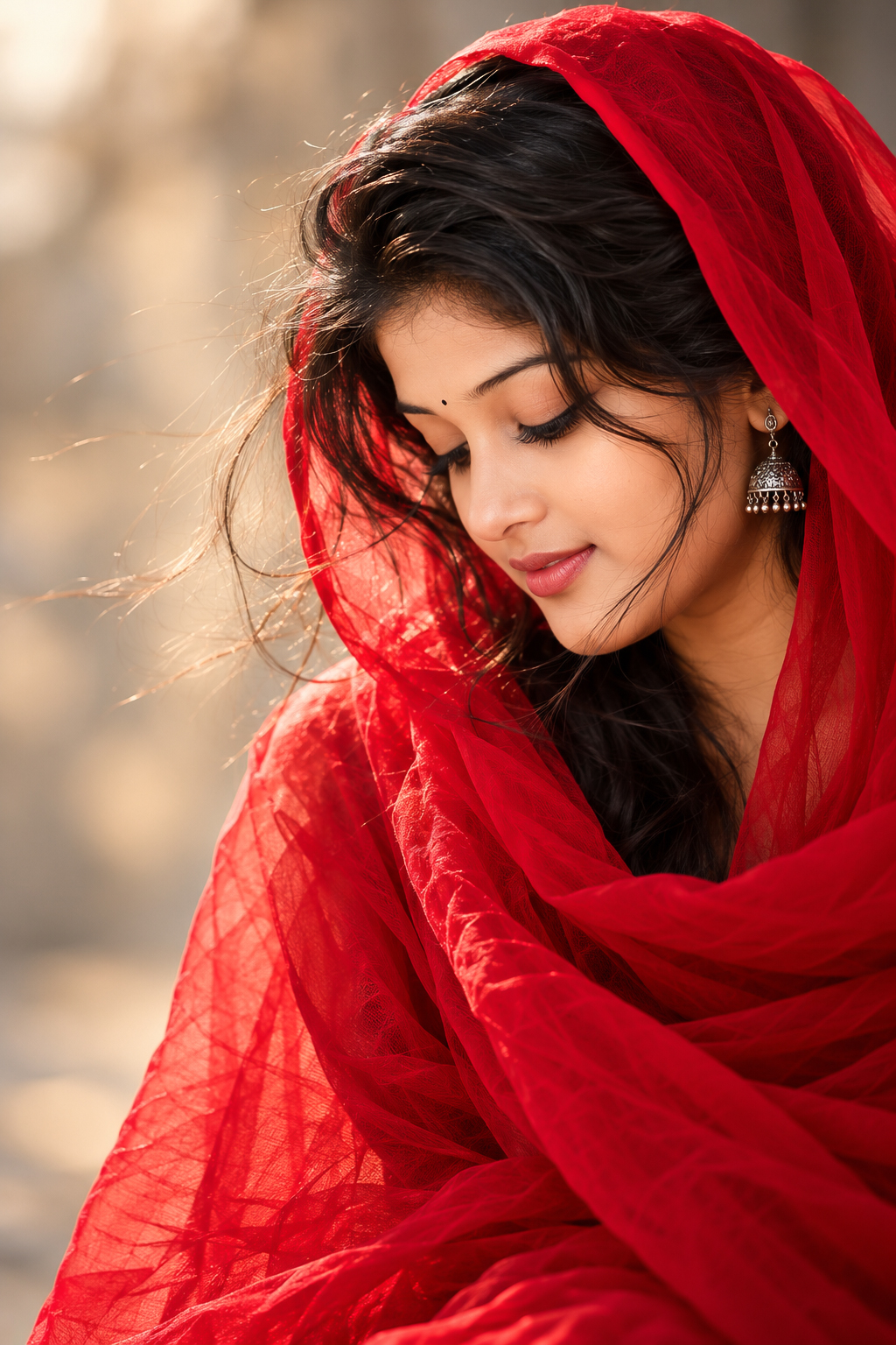 ❤️‍🔥 Wrapped in red, lost in a little moment of magic ✨