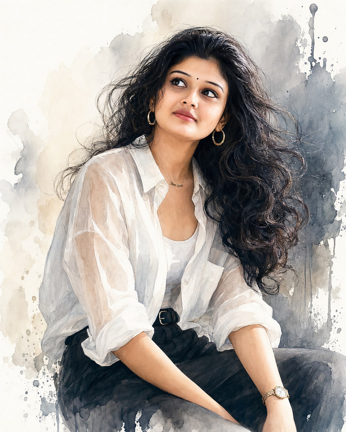 ART WATERCOLOR PORTRAIT PROMPT