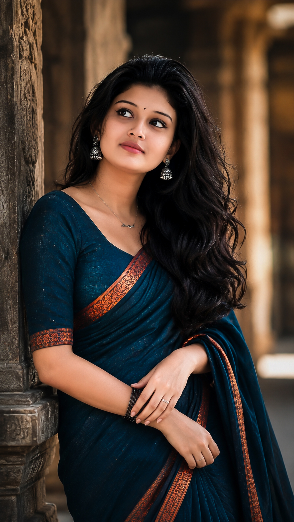 💙✨ Royal Blue Saree Elegance 🦋