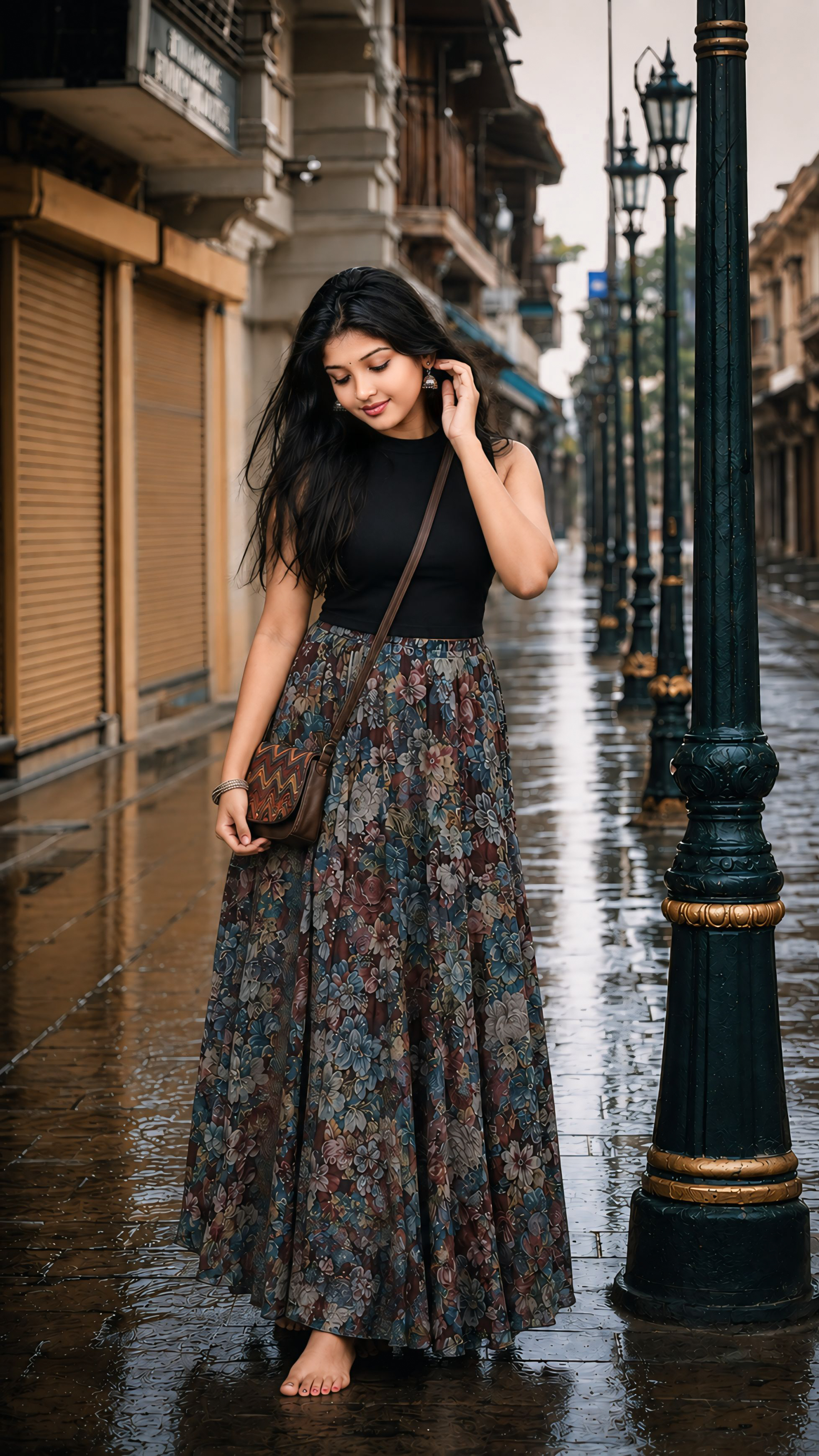 ☔🖤 Rainy Day Street Style ✨