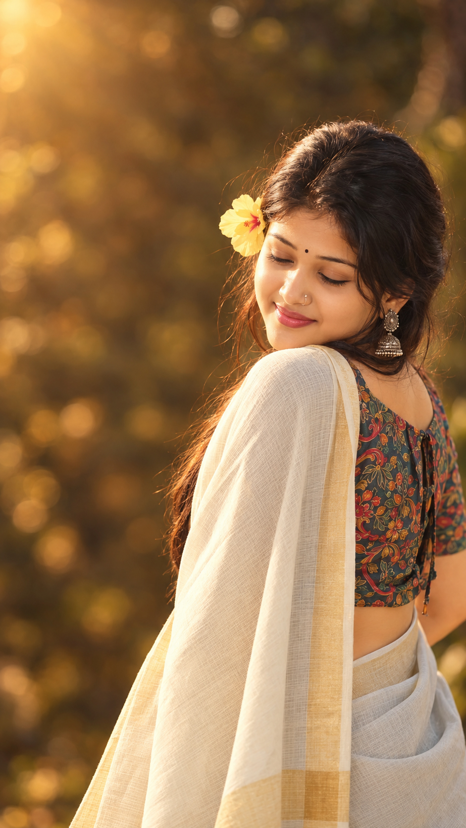 🌼✨ When Kerala elegance meets AI magic! 🤍