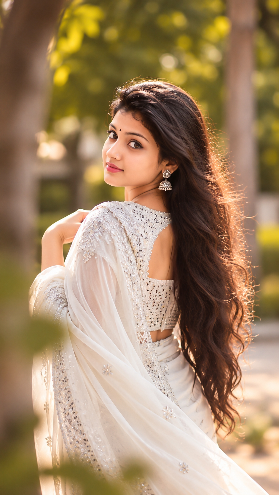 Golden Hour Saree AI Photo Prompt | Realistic DSLR Portrait